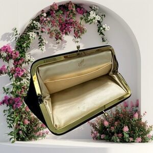 VTG Mm Satin Black Clutch Purse